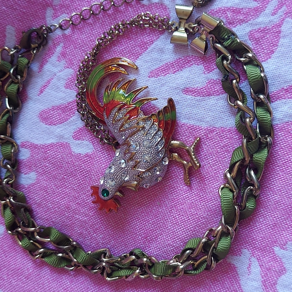 Betsey Johnson FARMHOUSE ROOSTER NECKLACE - Picture 10 of 12
